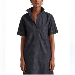 Lauren Ralph Lauren Denim Shift Dress in Dark Denim Blue